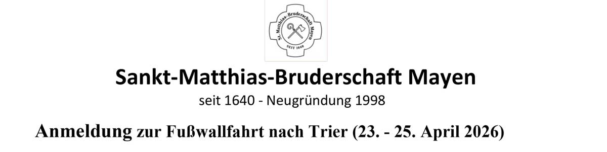 Teaser Anmeldung Wallfahrt 2026 Formular 1